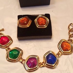 Kenneth J. Lane BRACELET & PIERCED EARRINGS
